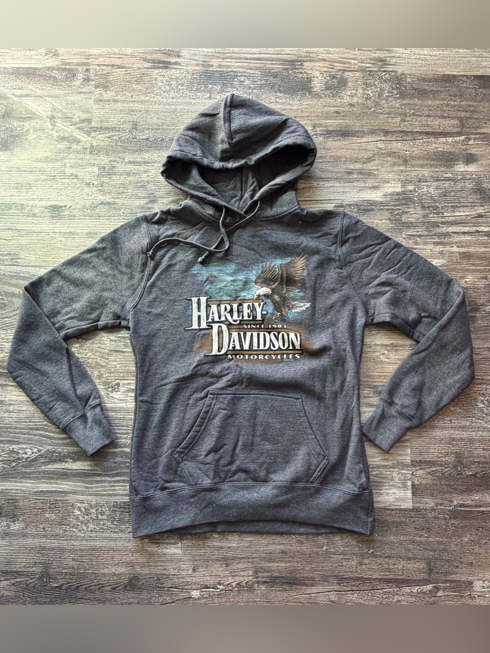 Harley‎ Davidson Cherokee NC gray long sleeve pullover hoodie women’s small